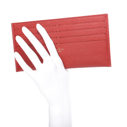Louis Vuitton Calfskin Felicie Card Holder Insert Cherry 2 of 6