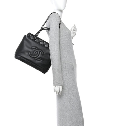 Chanel Soft Caviar CC Medium Top Handle Tote Black 2 of 10
