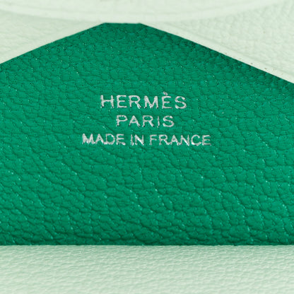 Hermes Chevre Mysore Verso Calvi Duo Card Case Vert Fizz Menthe 6 of 6