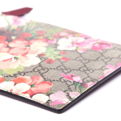 Gucci GG Supreme Monogram Blooms Small Zip Pouch Beige Multicolor Dry Rose 7 of 9