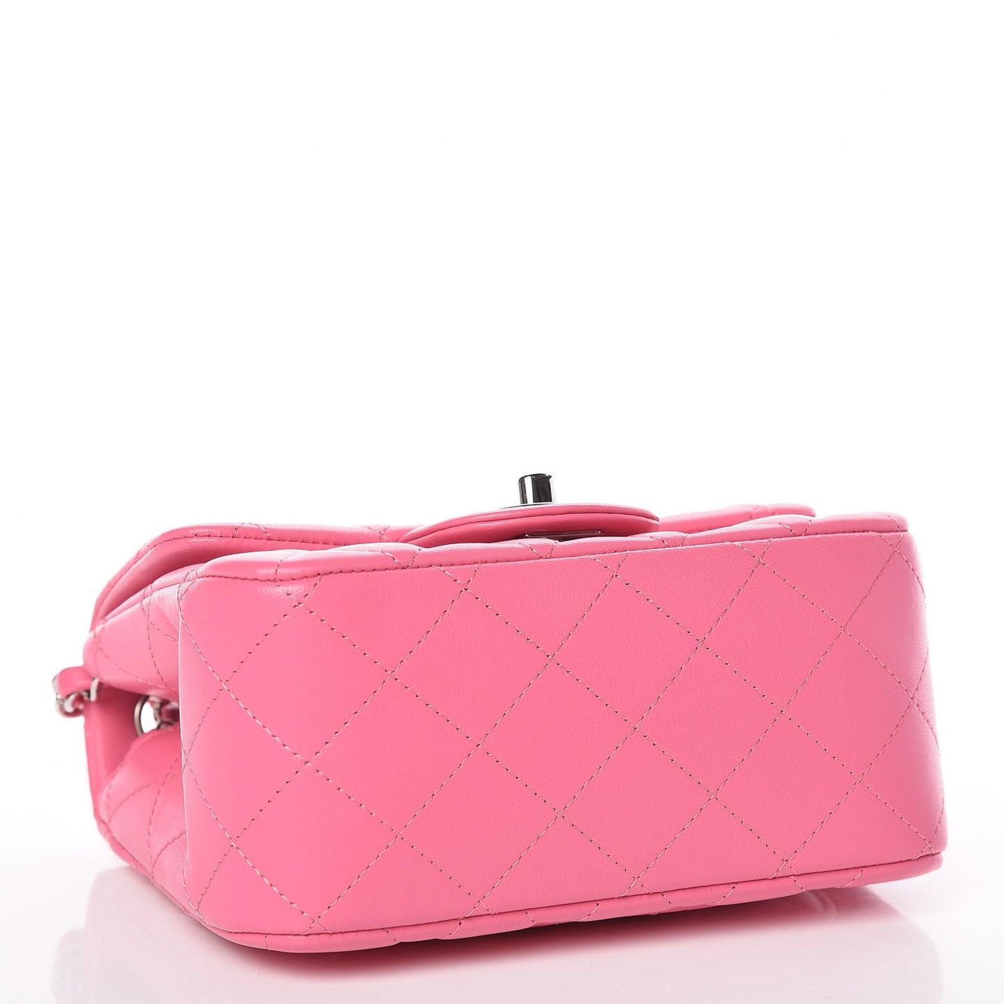 Lambskin Quilted Mini Square Flap Pink