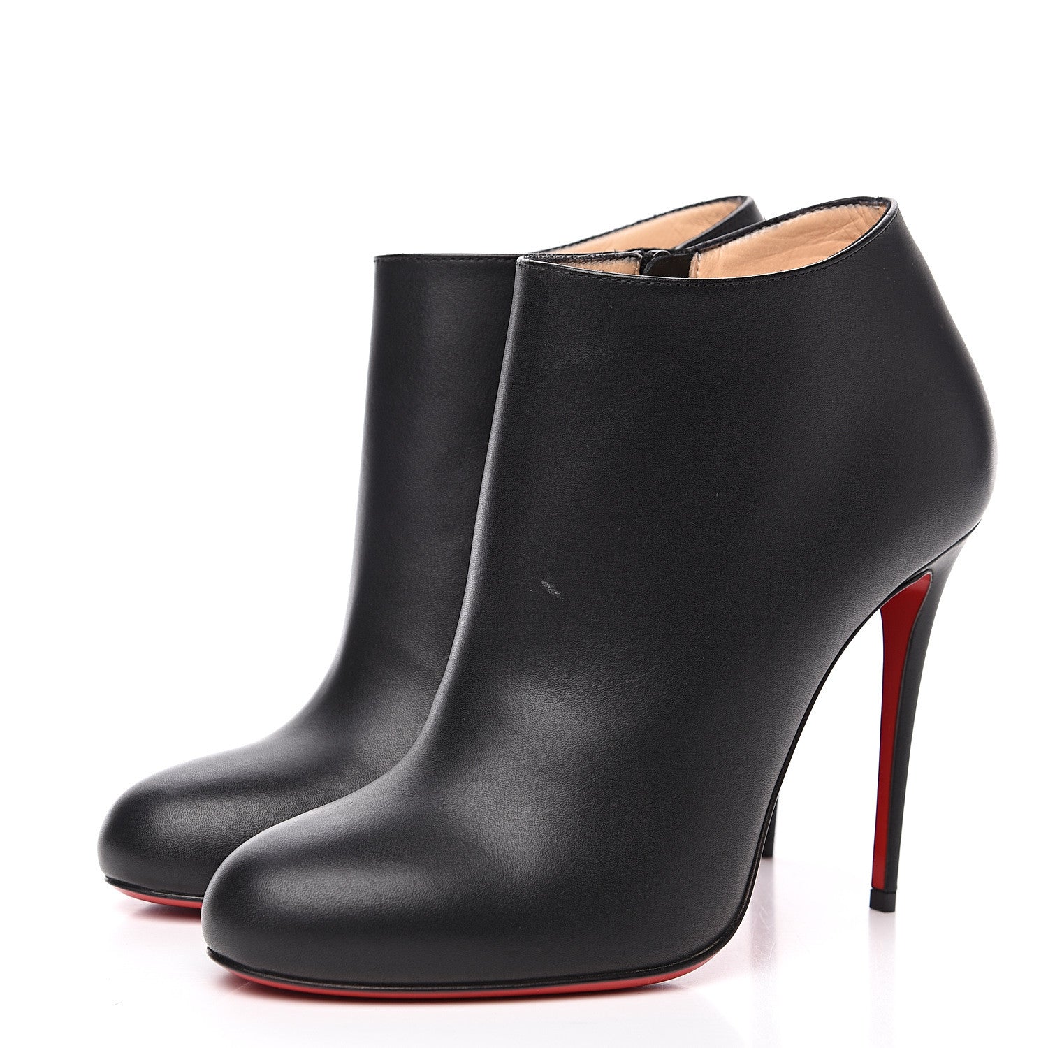 Christian Louboutin Calfskin Bellissima 100 Ankle Boots 37.5 Black 3 of 9