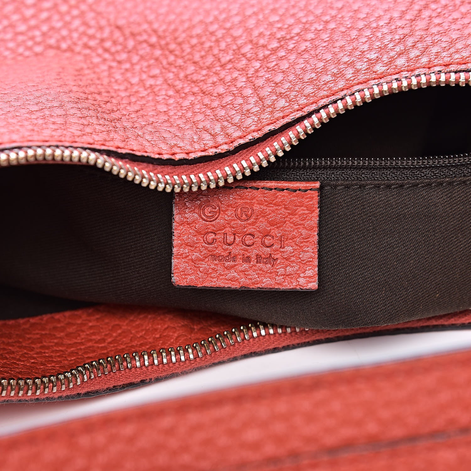 Gucci Calfskin Bamboo Ring Hobo Orange 6 of 12