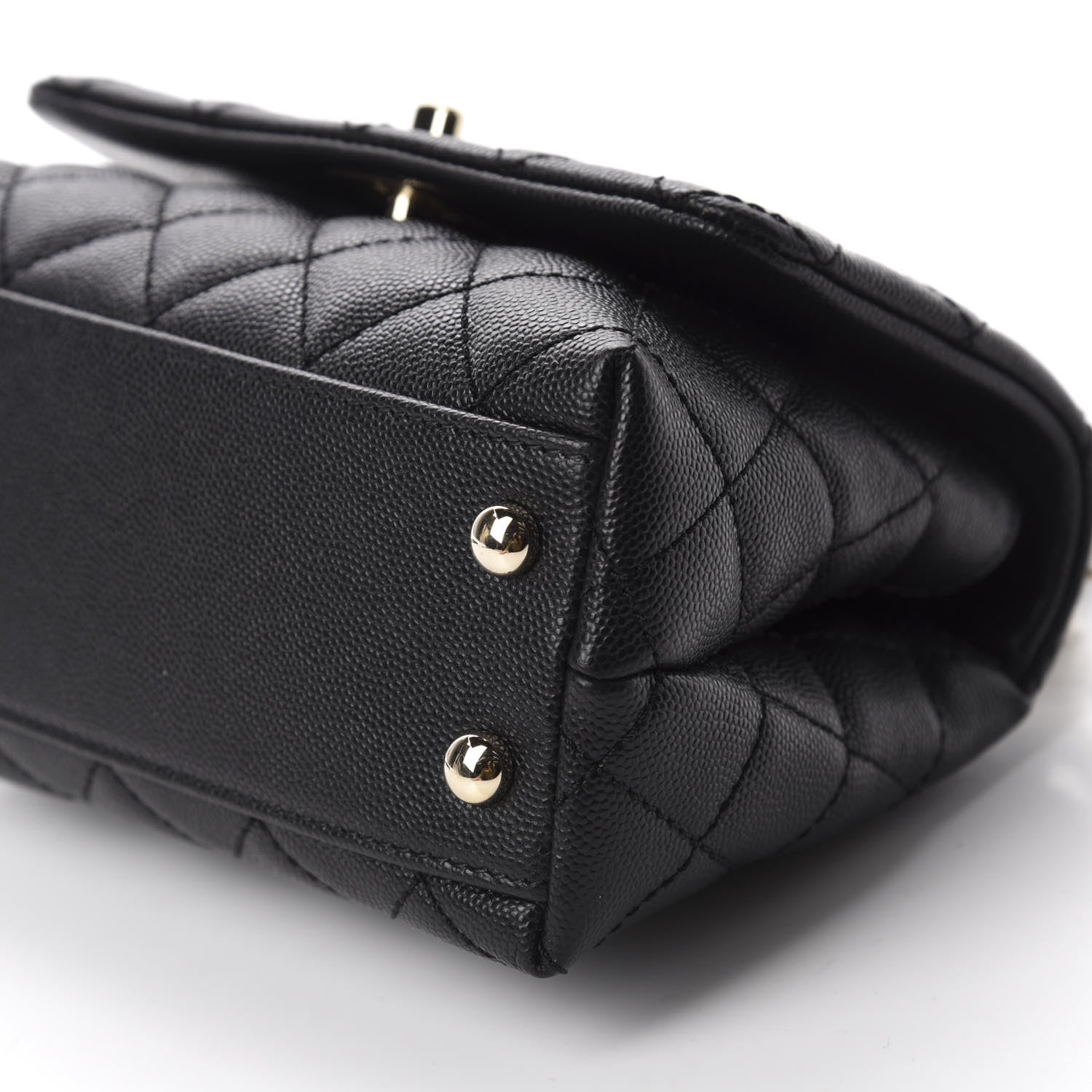 Chanel Caviar Quilted Extra Mini Coco Handle Flap Black 7 of 10