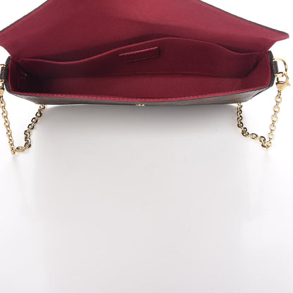 Louis Vuitton Monogram Pochette Felicie Chain Wallet Fuchsia 6 of 13