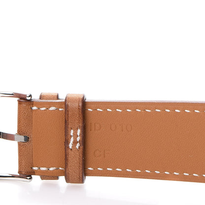Hermes Barenia 42mm Apple Watch Single Tour Band Fauve 4 of 6