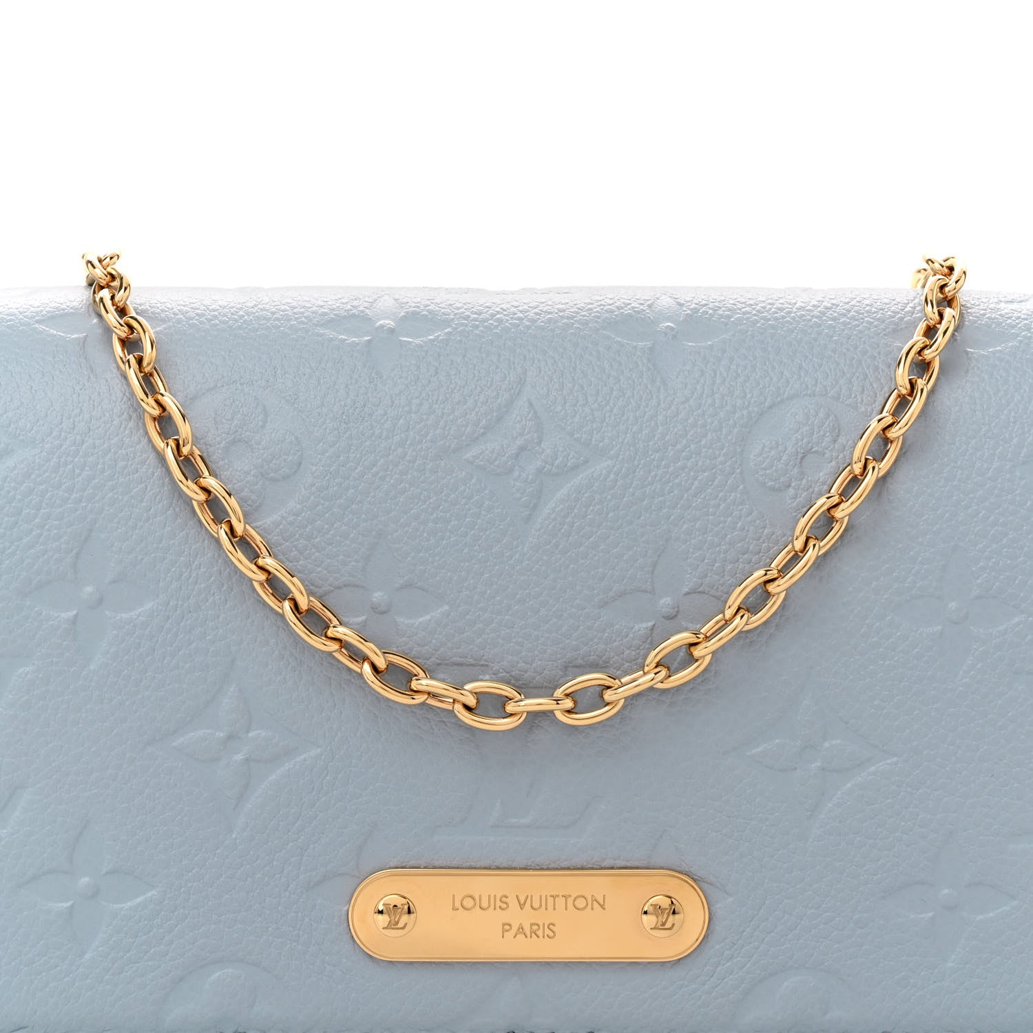 Louis Vuitton Monogram Lily Wallet On Chain Blue Hour 7 of 10