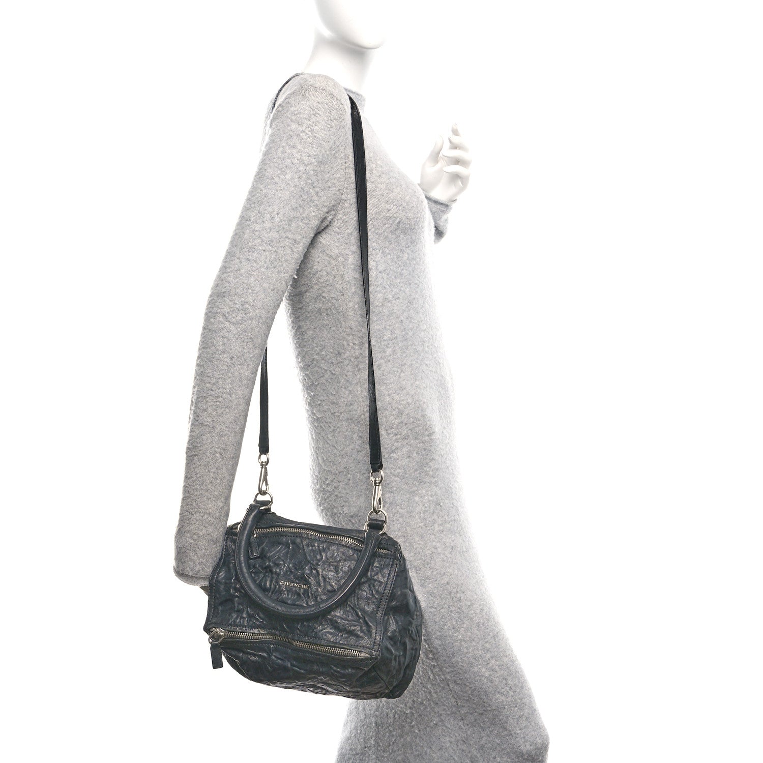 Givenchy Tumbled Sheepskin Small Pandora Black 2 of 10