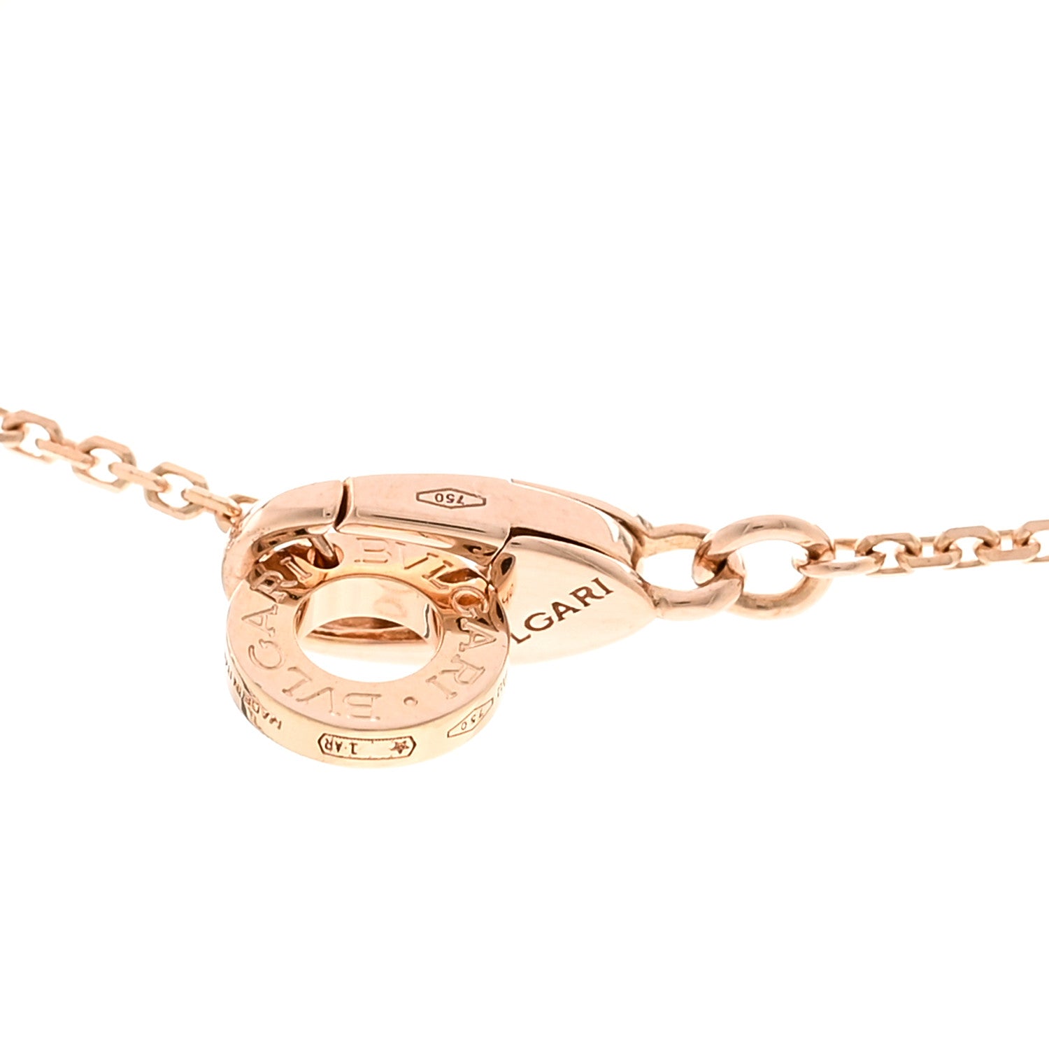 Bulgari 18K Rose Gold Diamond Mother of Pearl Small Divas' Dream Pendant Necklace 4 of 5