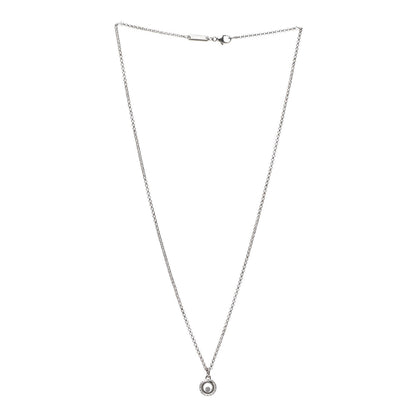 Chopard 18K White Gold Happy Diamond Halo Pendant Necklace 3 of 5