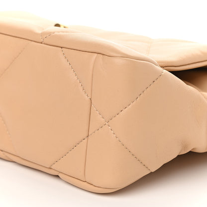Chanel Lambskin Quilted Medium Chanel 19 Flap Dark Beige 10 of 11