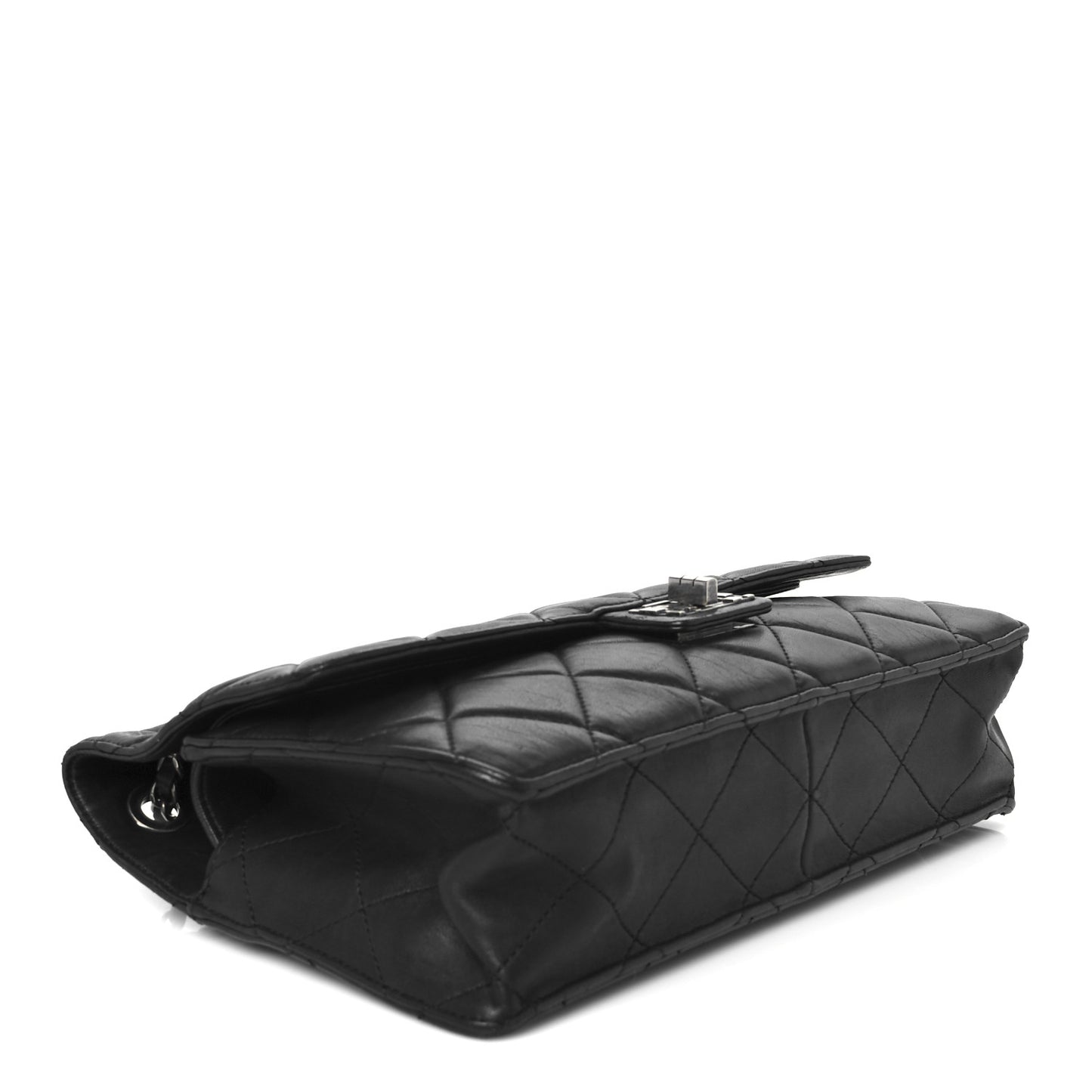Washed Lambskin Jumbo Take Away Flap Black