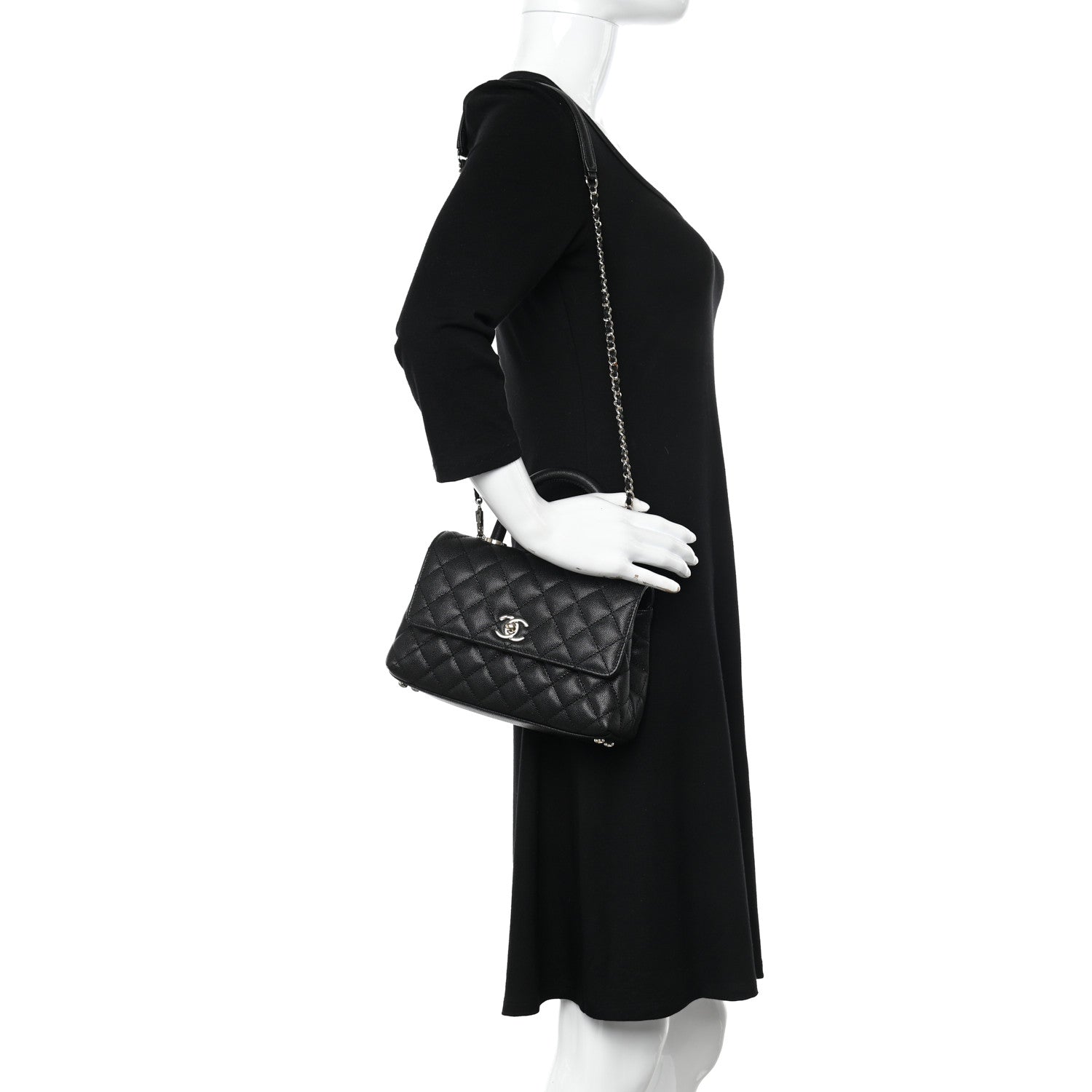 Chanel Caviar Quilted Mini Coco Handle Flap Black 2 of 10