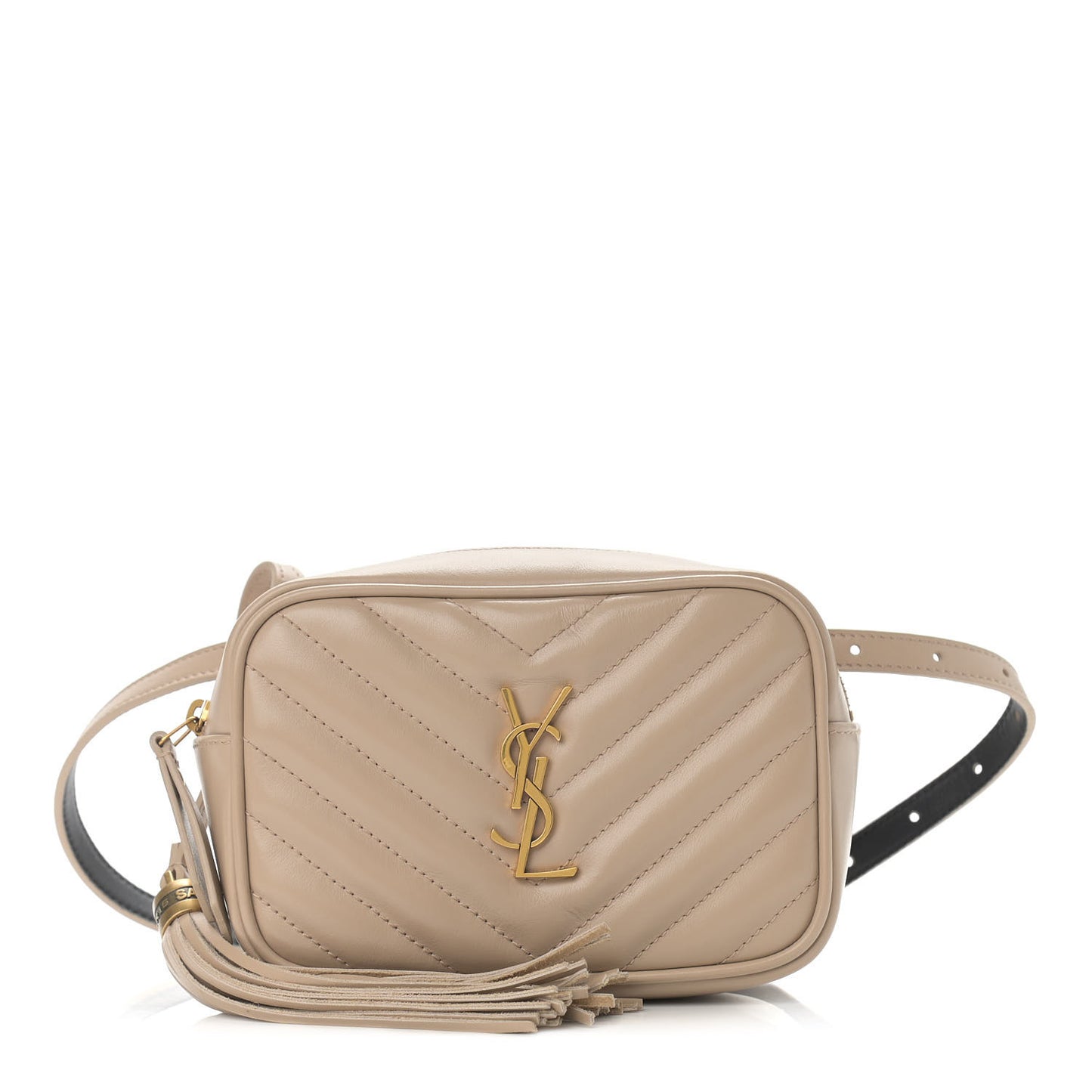 Calfskin Matelasse Monogram Lou Belt Bag Light Natural