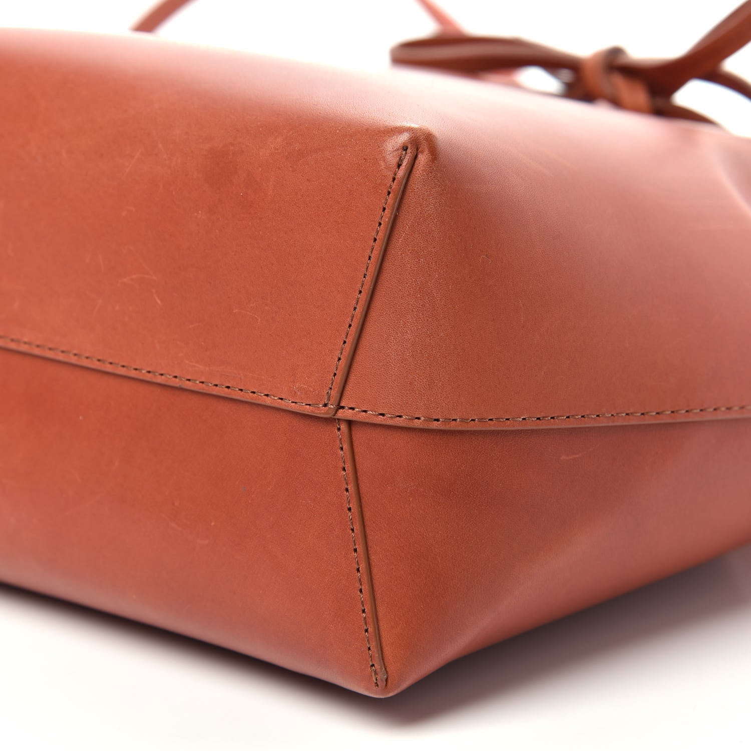 Mansur Gavriel Calfskin Mini Bucket Bag Saddle 9 of 13