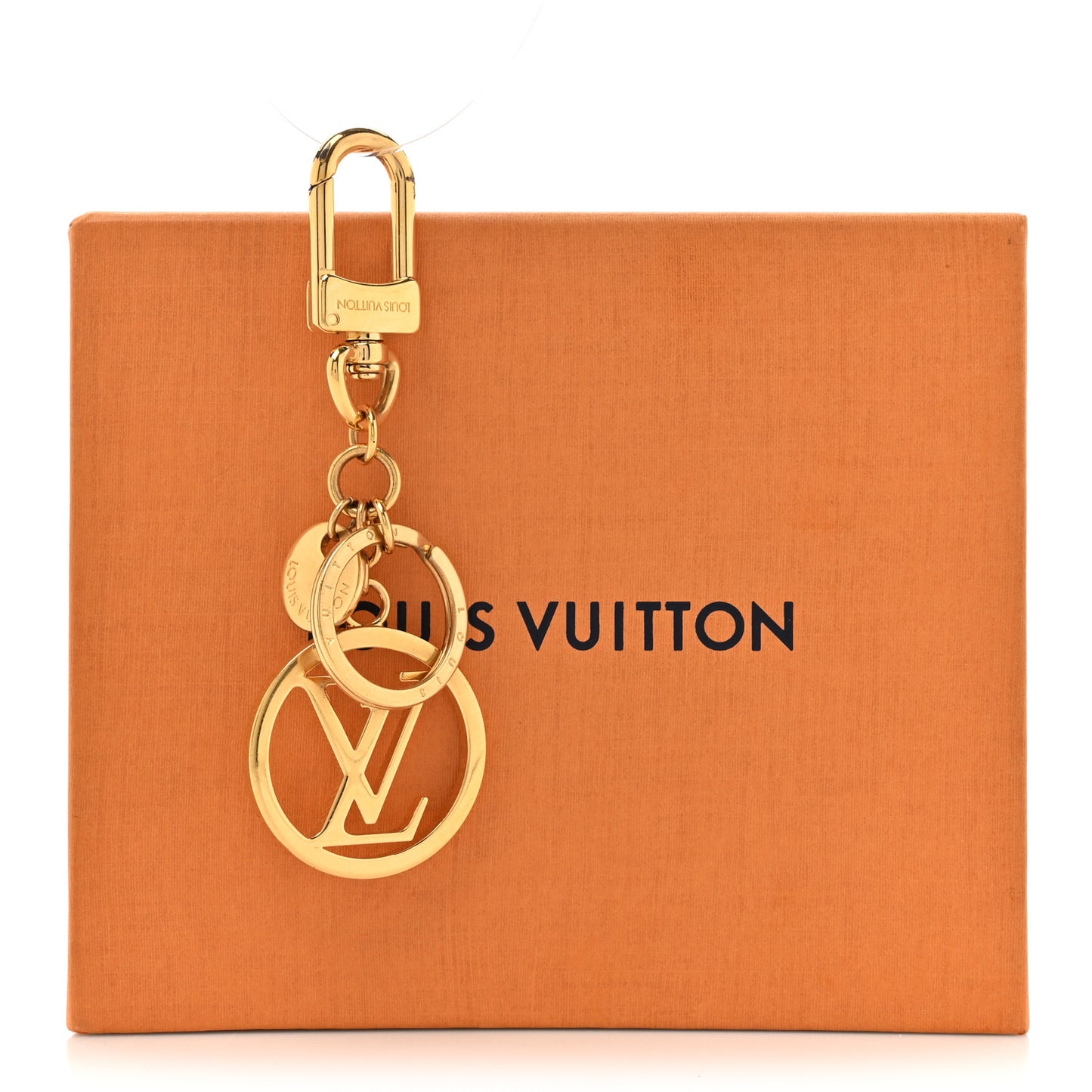 LV Circle Bag Charm Key Holder Gold