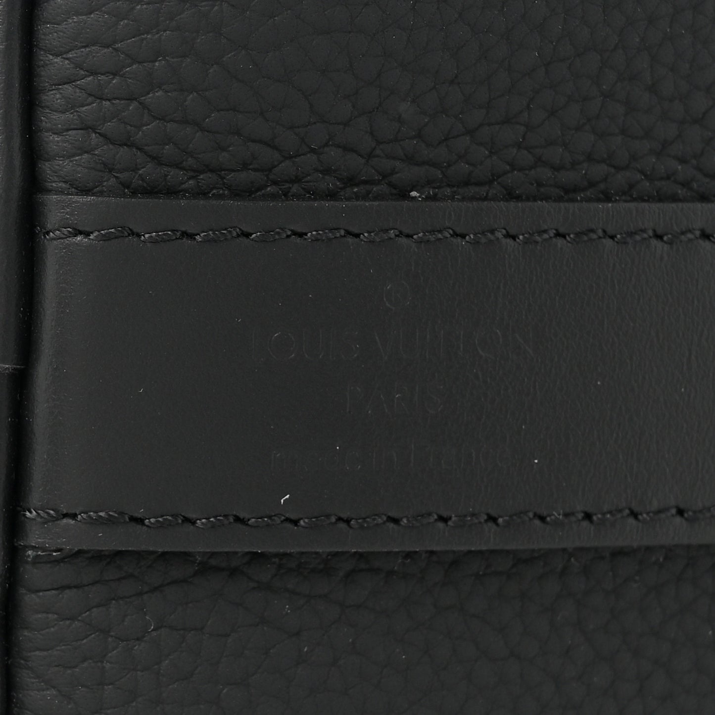 Grained Calfskin Aerogram Keepall Bandouliere 50 Black