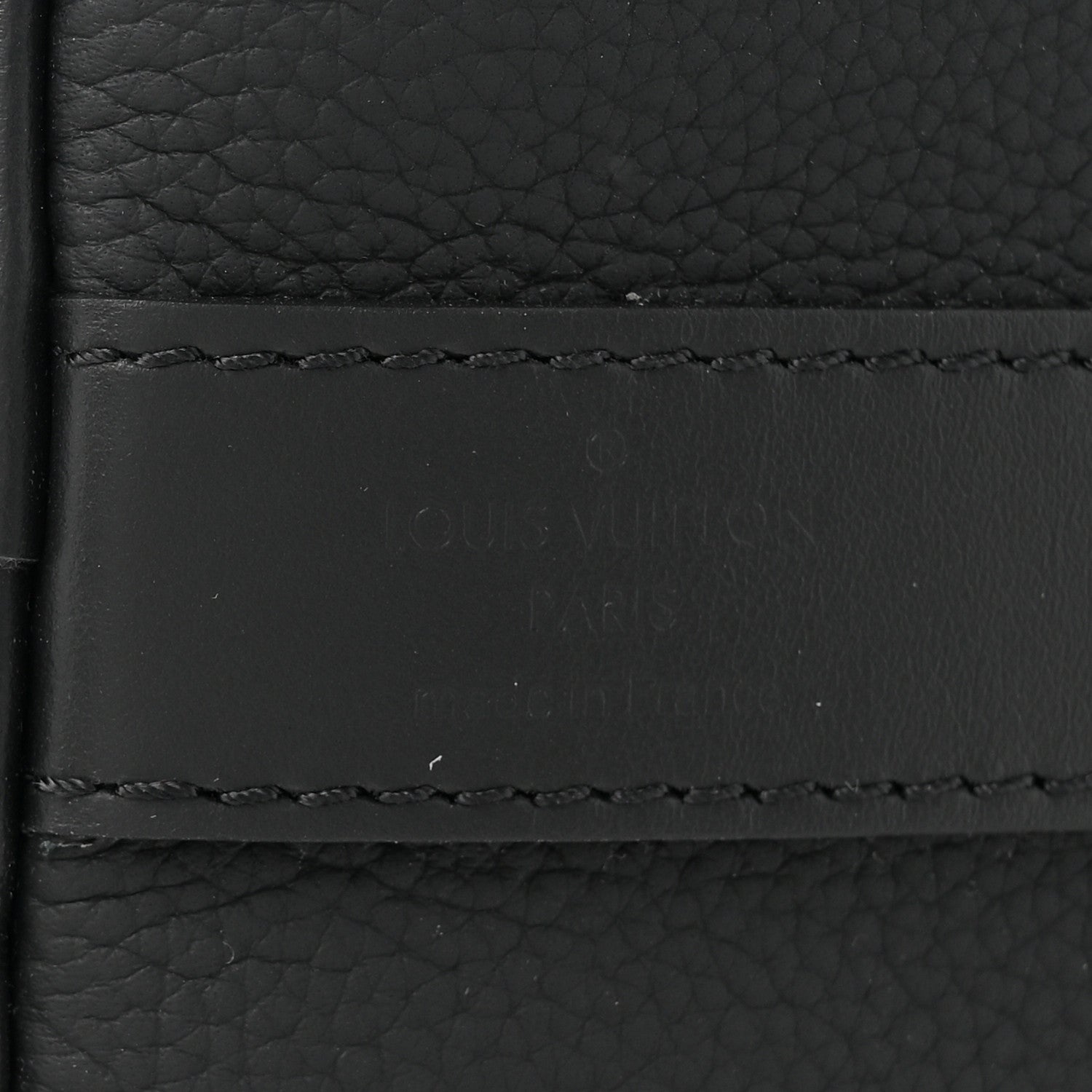 Louis Vuitton Grained Calfskin Aerogram Keepall Bandouliere 50 Black 5 of 10