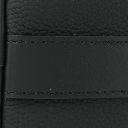 Louis Vuitton Grained Calfskin Aerogram Keepall Bandouliere 50 Black 5 of 10