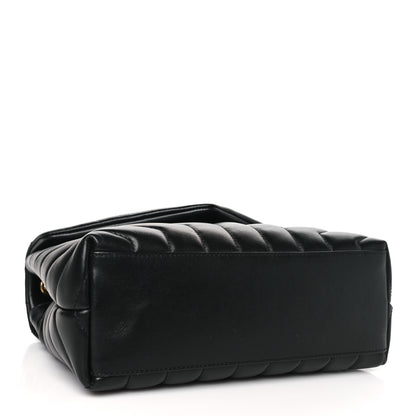 Saint Laurent Calfskin Y Quilted Monogram Small Loulou Chain Satchel Black 4 of 8