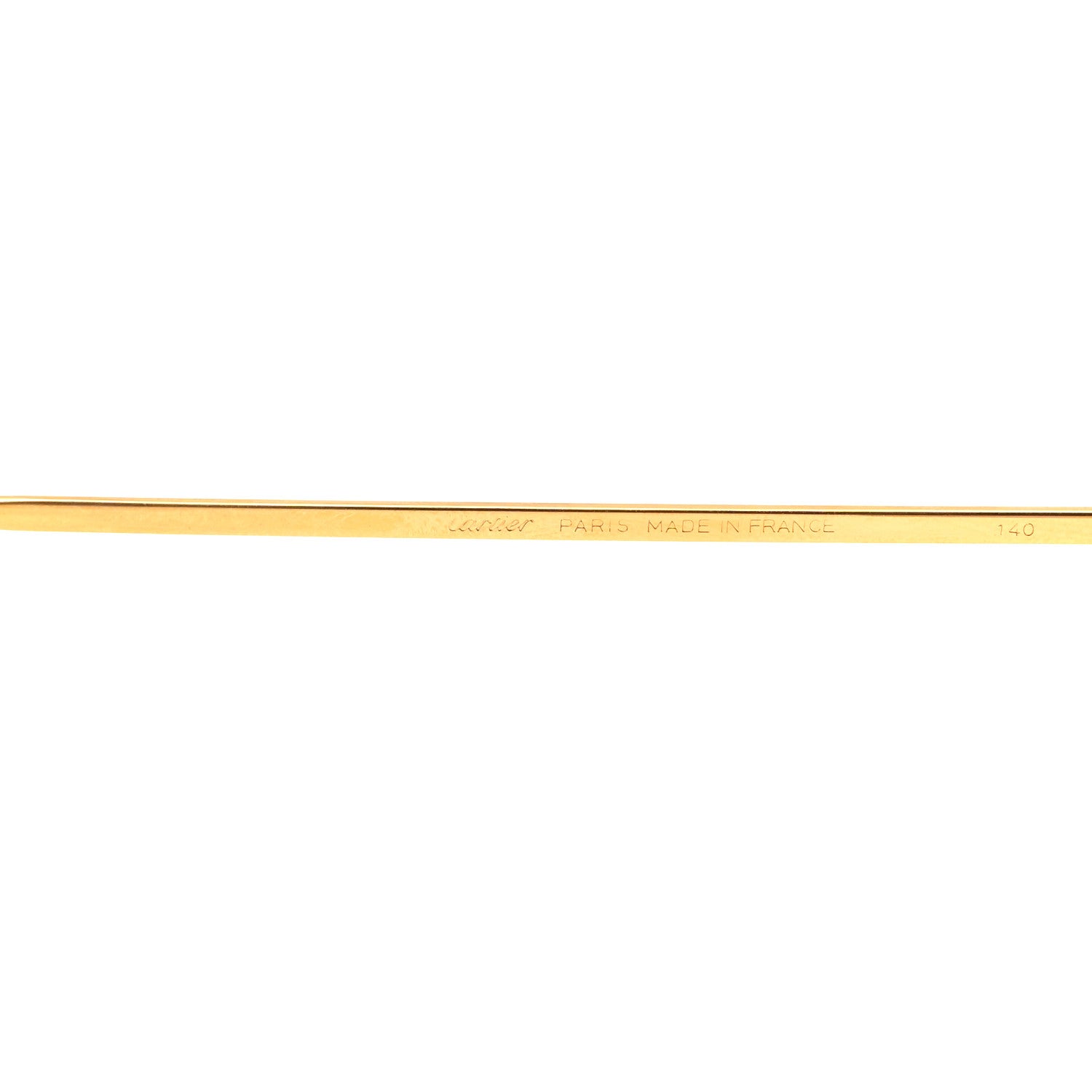 Cartier Metal Gold Plated Aviator Sunglasses Gold 6 of 6