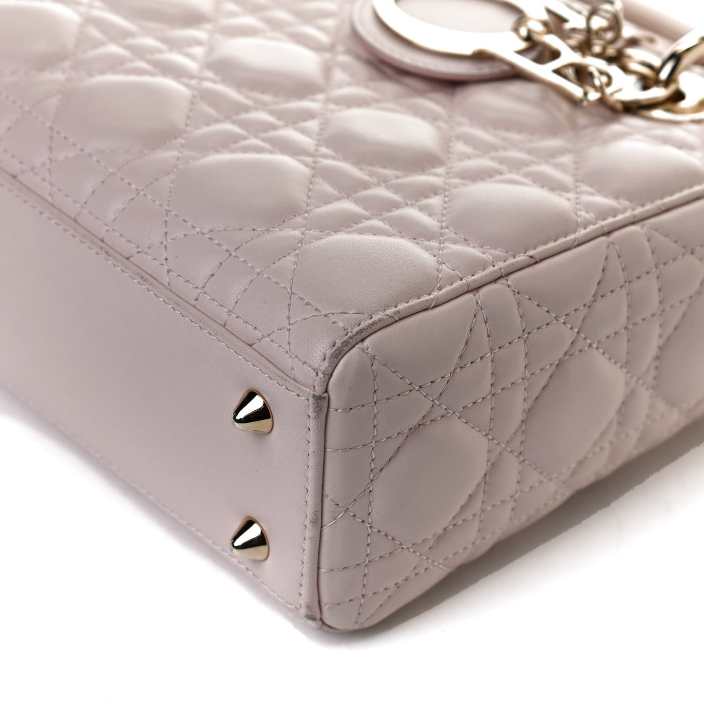 Lambskin Cannage Small Lucky Badges My Lady Dior Pink