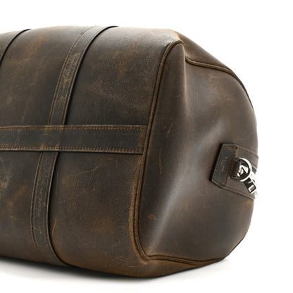 Celine Waxed Suede Calfskin Large Boston Bag Brown 11 of 11