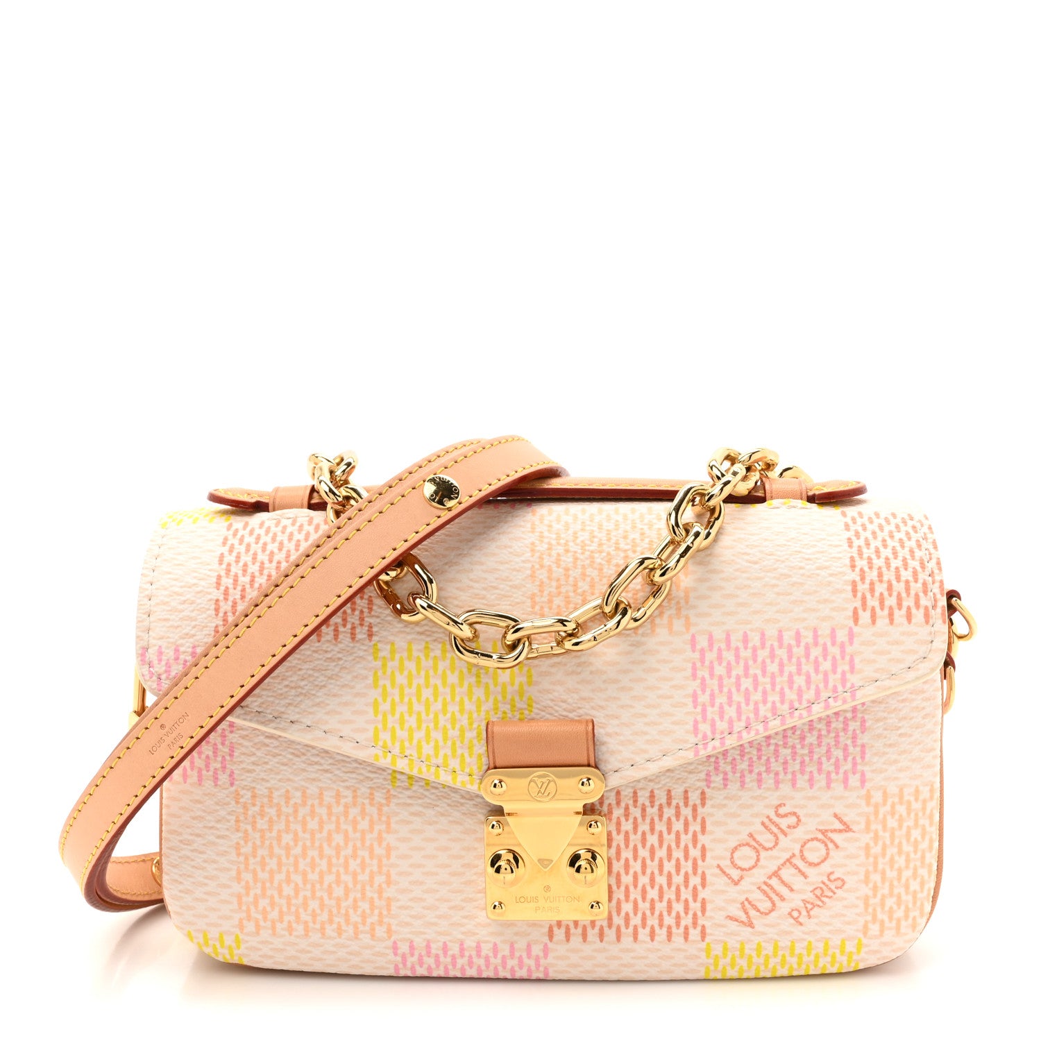 Louis Vuitton Damier Giant Pochette Metis East West Peach 1 of 11