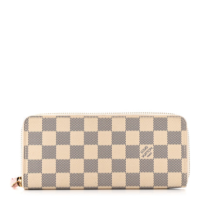 Louis Vuitton Damier Azur Clemence Wallet Rose Ballerine 1 of 7