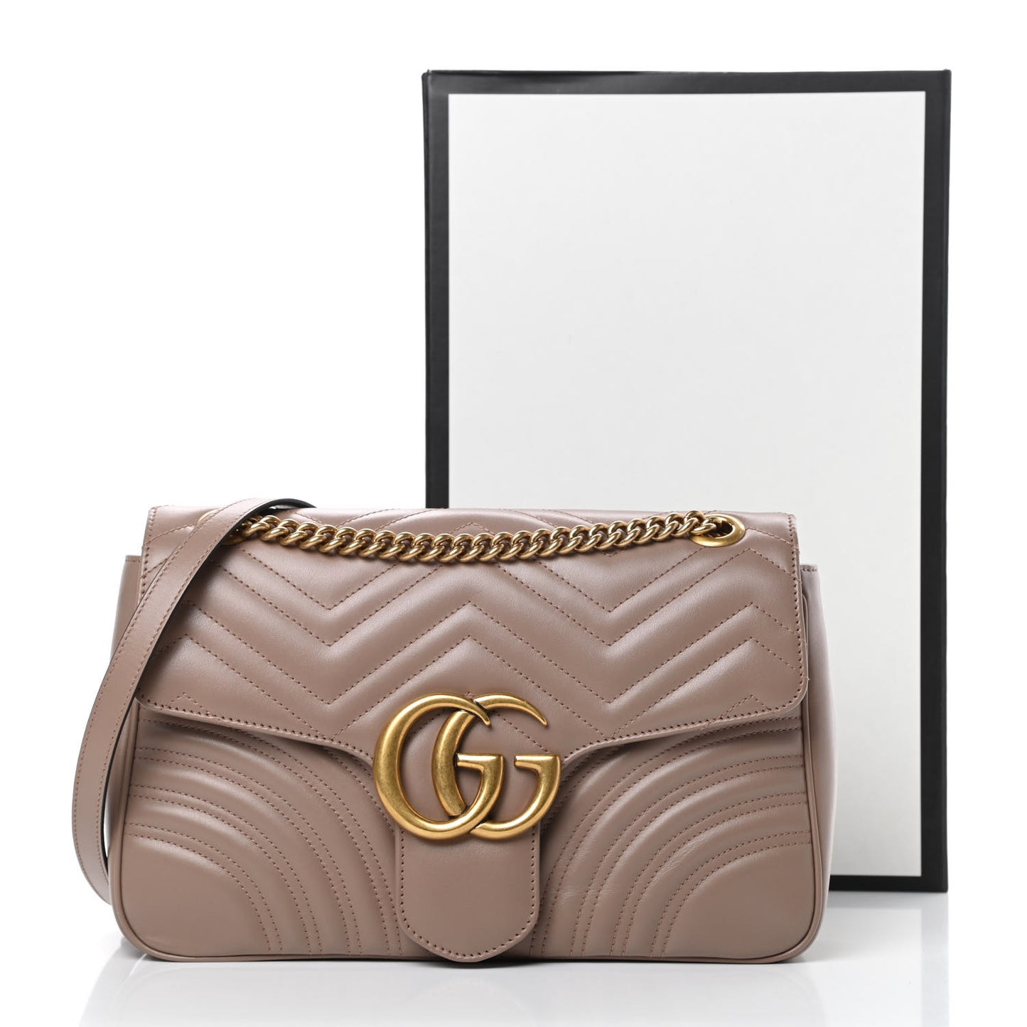 Calfskin Matelasse Medium GG Marmont Shoulder Bag Porcelain Rose