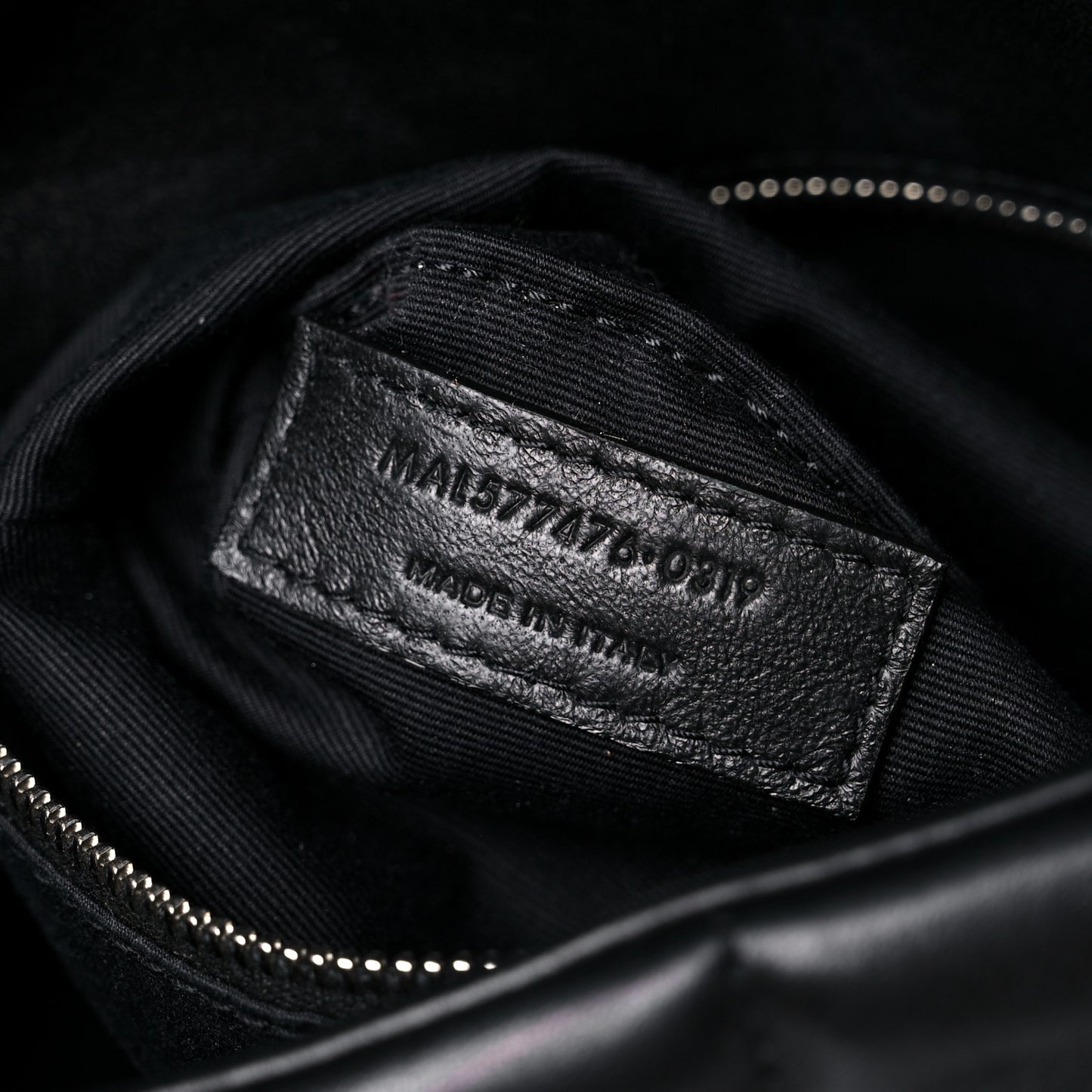Lambskin Quilted Small Loulou Puffer Monogram Chain Satchel Black