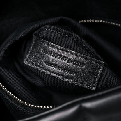 Saint Laurent Lambskin Quilted Small Loulou Puffer Monogram Chain Satchel Black 8 of 14