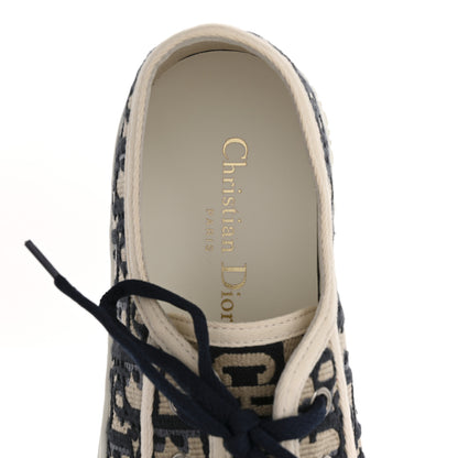Christian Dior Canvas Oblique Walk'N Dior Low Top Sneakers 39 Deep Blue 7 of 10