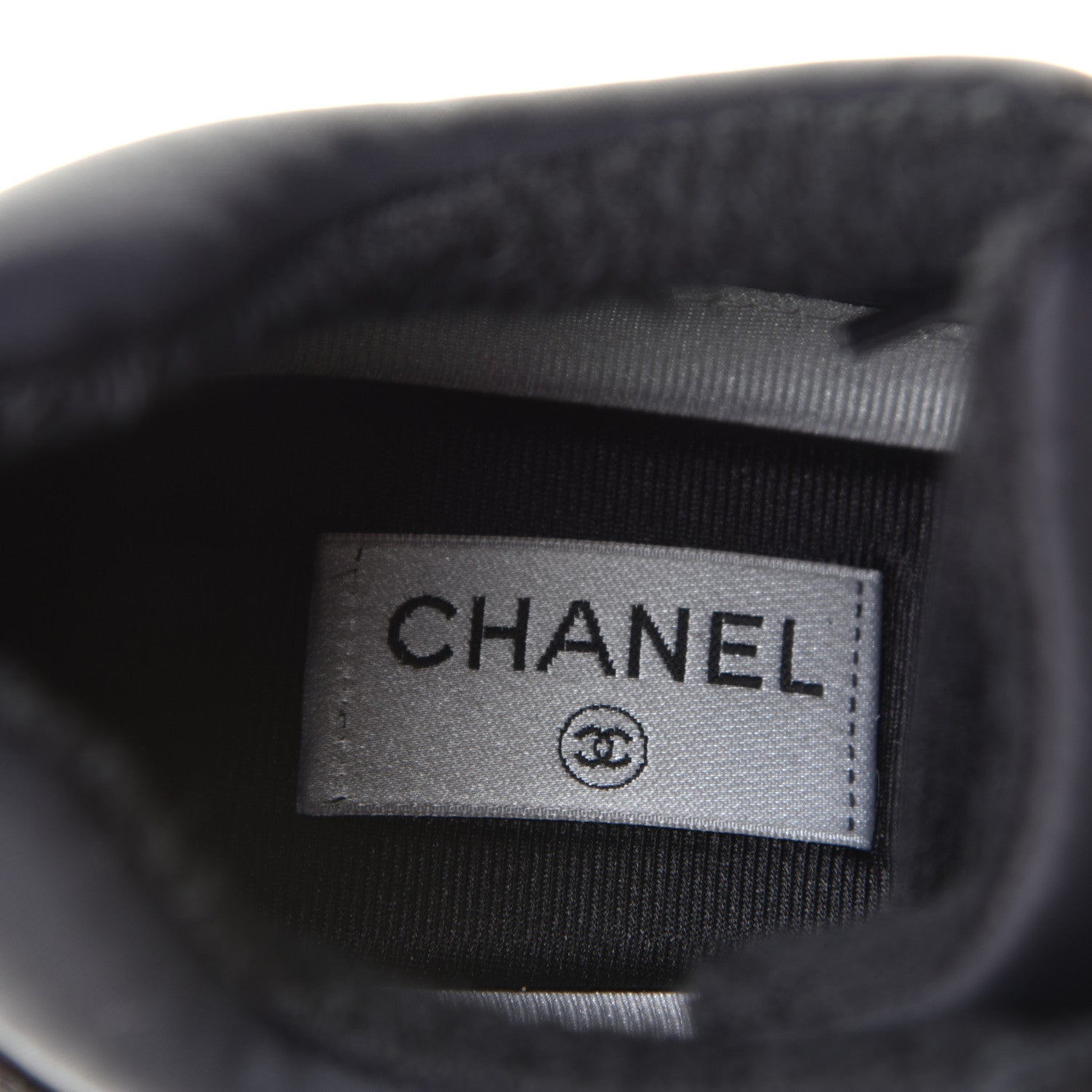 Chanel Kid Suede Calfskin Mens Sneakers 46 Black 5 of 7