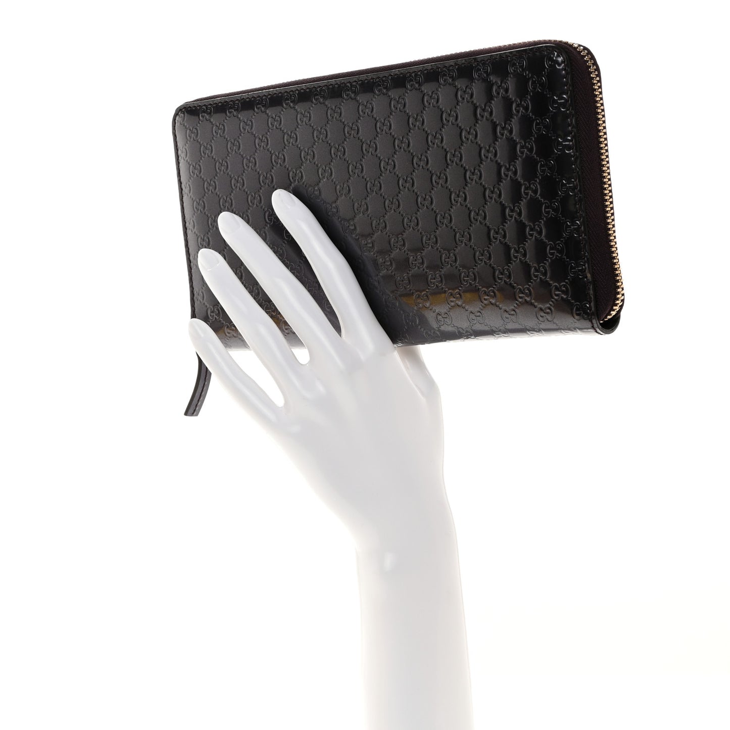 Shine Microguccissima Zip Around Organizer Wallet Melanzana