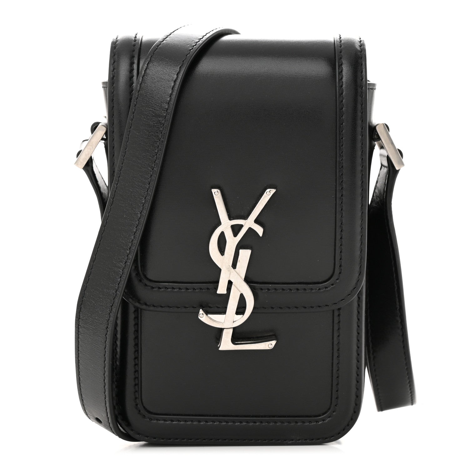 Saint Laurent Smooth Calfskin Mini Solferino Satchel Black 1 of 9
