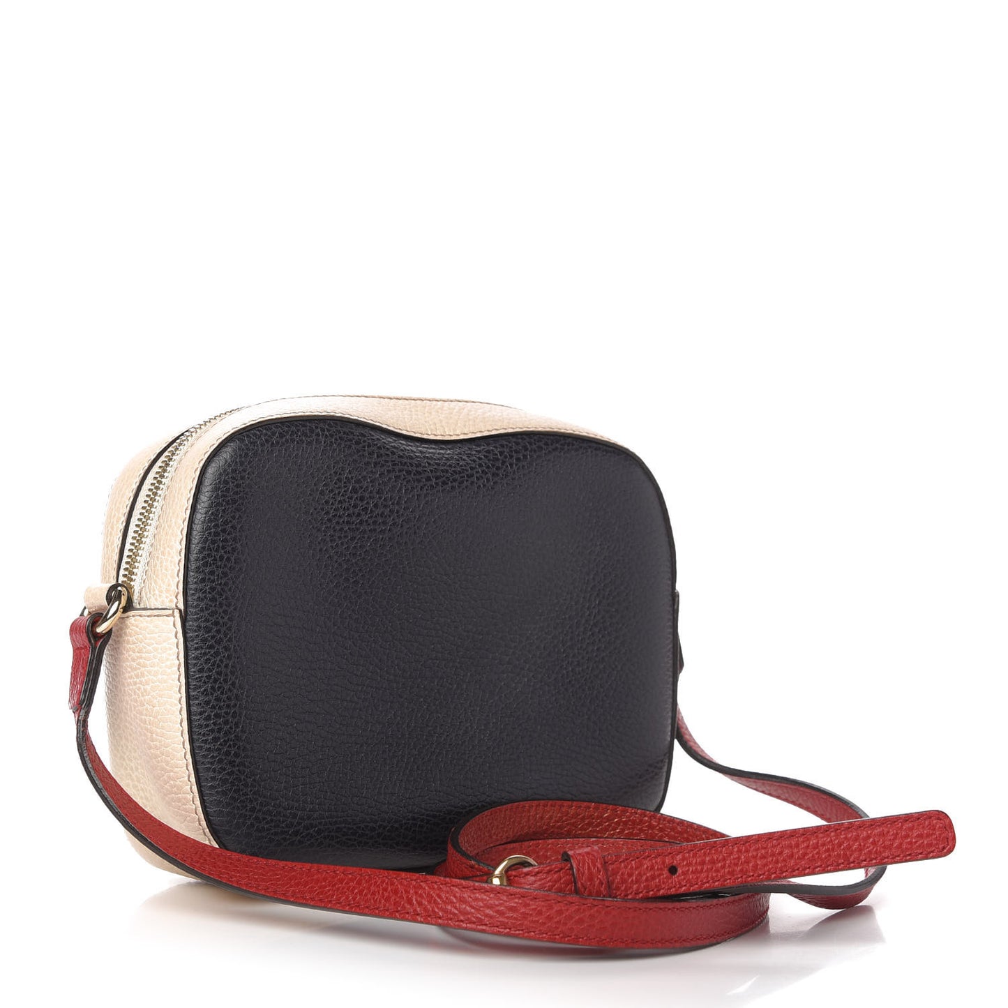 Dollar Calfskin Small Soho Disco Bag Blue Hibiscus Red Mystic White