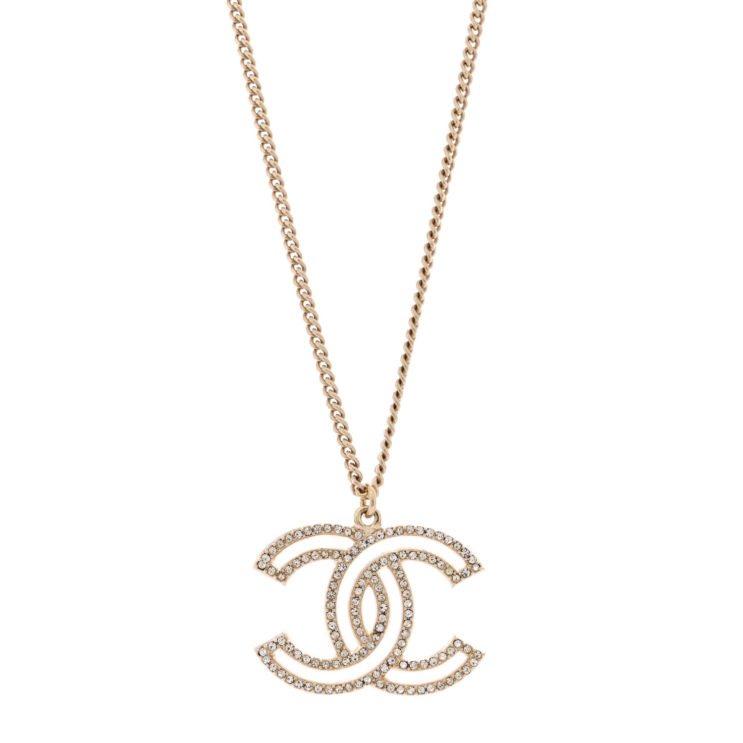 Chanel Crystal CC 100 Anniversary Necklace Gold 4 of 6