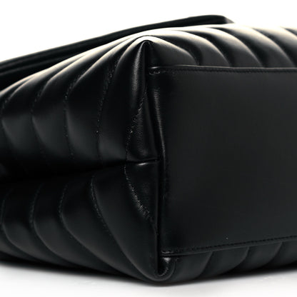 Saint Laurent Calfskin Y Quilted Monogram Medium Loulou Chain Satchel Black 9 of 10