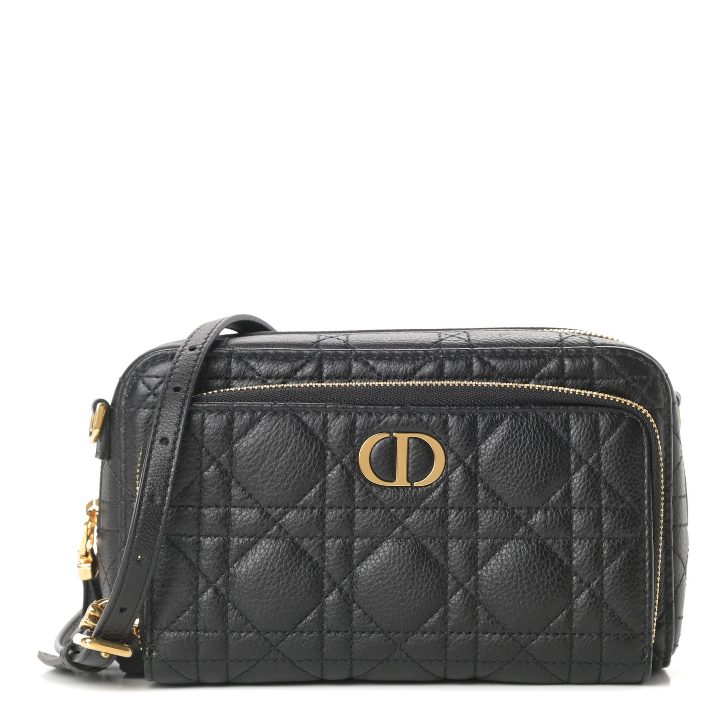 Supple Calfskin Caro Double Pouch Black