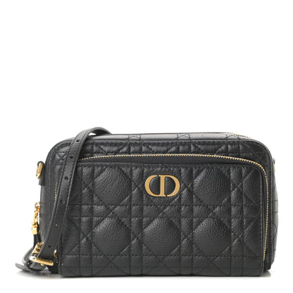 Christian Dior Supple Calfskin Caro Double Pouch Black 1 of 14