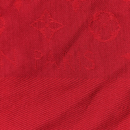 Louis Vuitton Silk Wool Monogram Shawl Pomme D'Amour 4 of 9