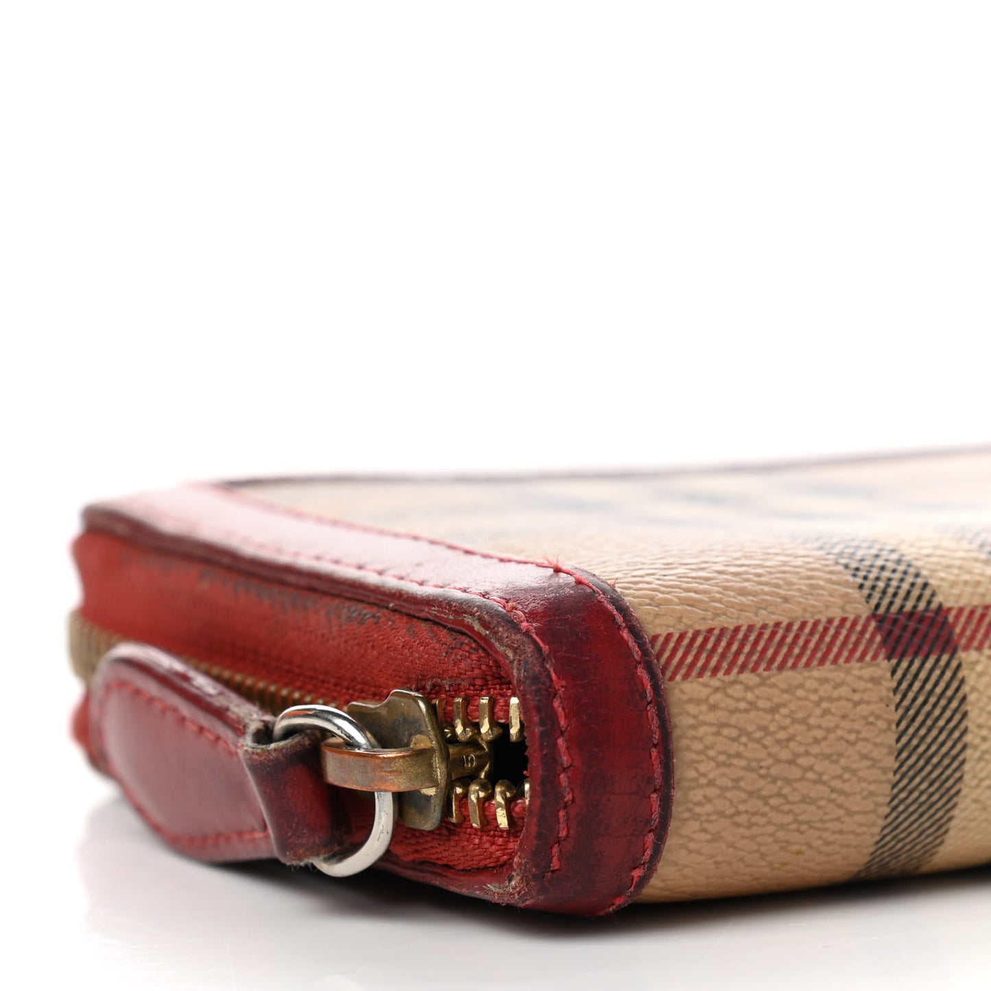 Haymarket Check Large Ziggy Zip Around Wallet Red