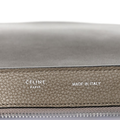 Celine Drummed Calfskin Suede Medium Trapeze Souris 6 of 11