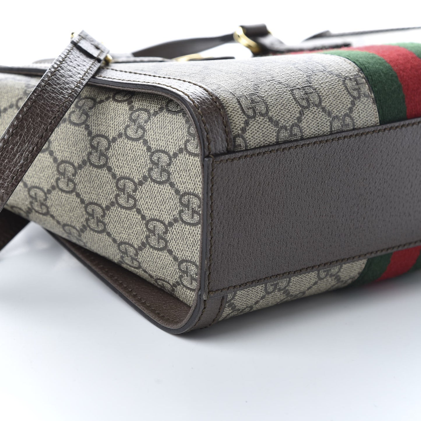 GG Supreme Monogram Small Ophidia Tote Bag Brown