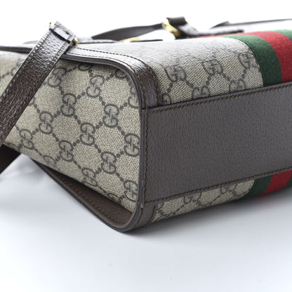 Gucci GG Supreme Monogram Small Ophidia Tote Bag Brown 9 of 10