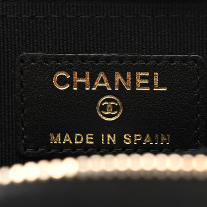 Chanel Caviar Enamel Coco Casino Quilted Zip Coin Purse Black 6 of 8