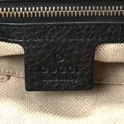 Gucci Pebbled Calfskin Medium Soho Chain Shoulder Bag Black 6 of 8