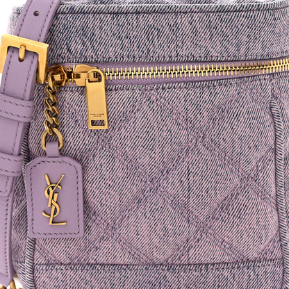 Saint Laurent denim Quilted 80's Vanity Bag Bleached Lilac 8 of 11
