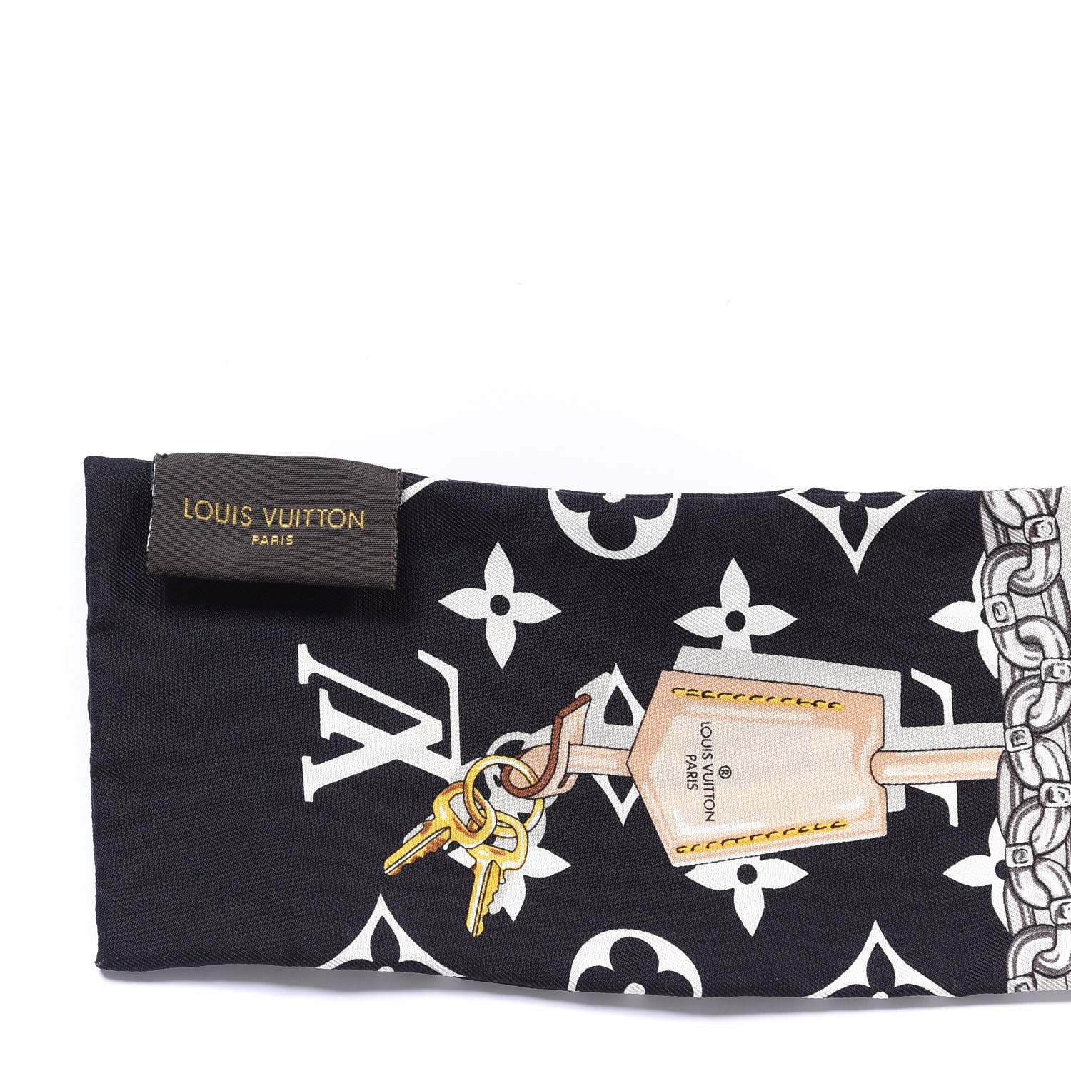 Louis Vuitton Silk Monogram Confidential Bandeau Black 3 of 3